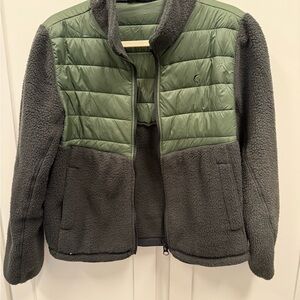 Fleece puffer jacket